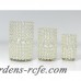 House of Hampton Glass Cylinder 3 Piece Crystal Votive Holder Set GRNN1045